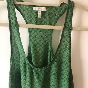 Joie - Green Racer Back Silk Tank Top